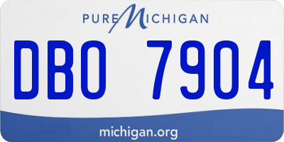 MI license plate DBO7904