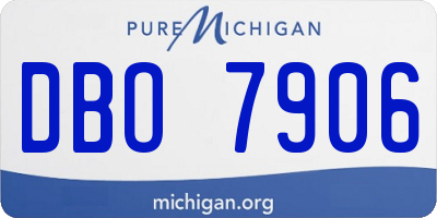 MI license plate DBO7906