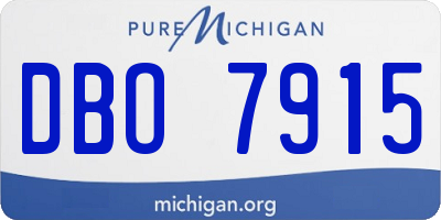 MI license plate DBO7915