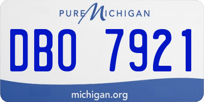 MI license plate DBO7921