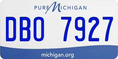 MI license plate DBO7927