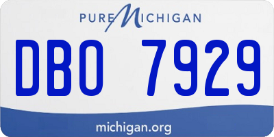 MI license plate DBO7929