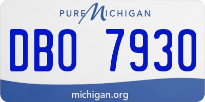MI license plate DBO7930