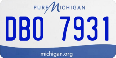 MI license plate DBO7931
