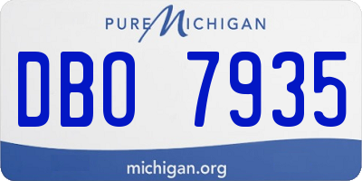 MI license plate DBO7935