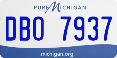 MI license plate DBO7937