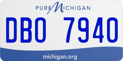 MI license plate DBO7940