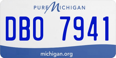 MI license plate DBO7941