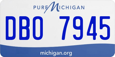 MI license plate DBO7945