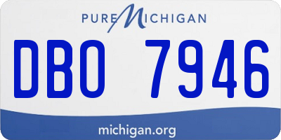 MI license plate DBO7946