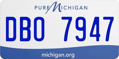 MI license plate DBO7947