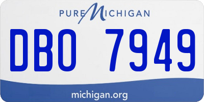 MI license plate DBO7949