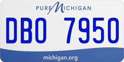 MI license plate DBO7950