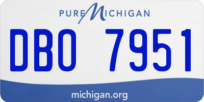 MI license plate DBO7951