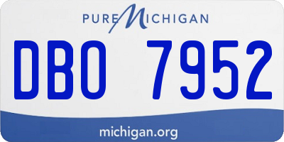 MI license plate DBO7952