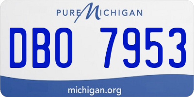 MI license plate DBO7953