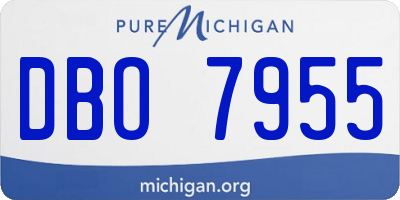 MI license plate DBO7955