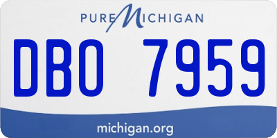 MI license plate DBO7959