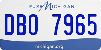 MI license plate DBO7965