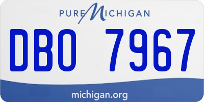 MI license plate DBO7967