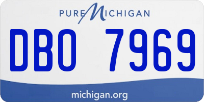 MI license plate DBO7969
