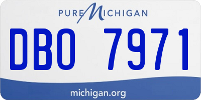 MI license plate DBO7971