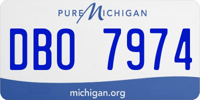 MI license plate DBO7974