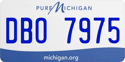 MI license plate DBO7975