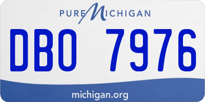 MI license plate DBO7976