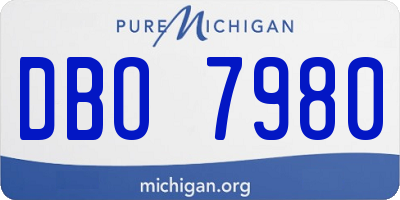 MI license plate DBO7980