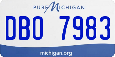MI license plate DBO7983