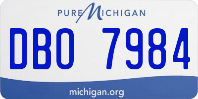 MI license plate DBO7984