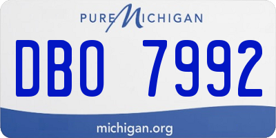 MI license plate DBO7992