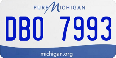 MI license plate DBO7993