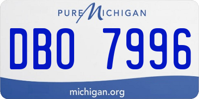 MI license plate DBO7996
