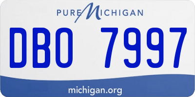 MI license plate DBO7997