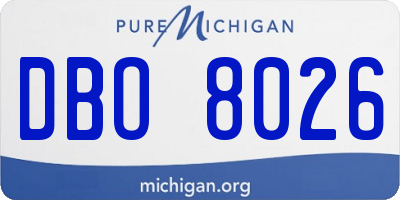 MI license plate DBO8026