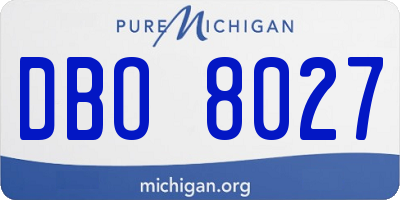 MI license plate DBO8027
