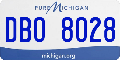 MI license plate DBO8028