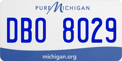 MI license plate DBO8029