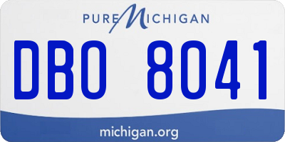 MI license plate DBO8041