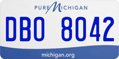 MI license plate DBO8042
