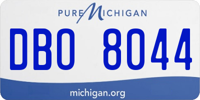 MI license plate DBO8044