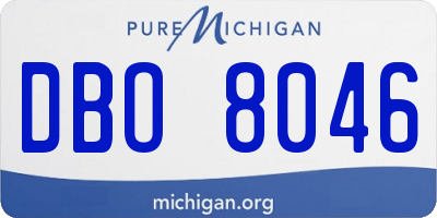 MI license plate DBO8046