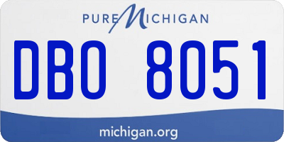 MI license plate DBO8051