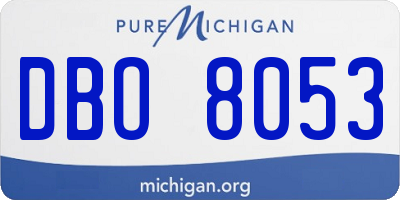 MI license plate DBO8053