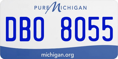 MI license plate DBO8055