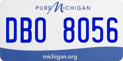 MI license plate DBO8056