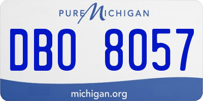 MI license plate DBO8057
