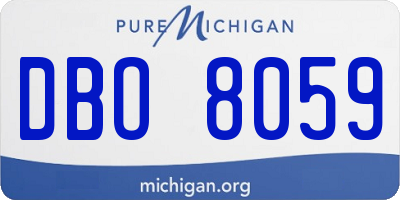 MI license plate DBO8059